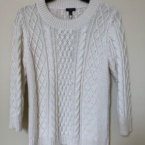 NWT Talbots cream cotton sweater petite medium